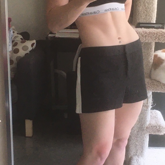 Express Pants - Express White Stripe Black Tuxedo Shorts